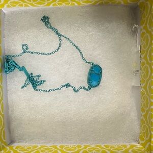 Kendra Scott Teal Pendant Necklace